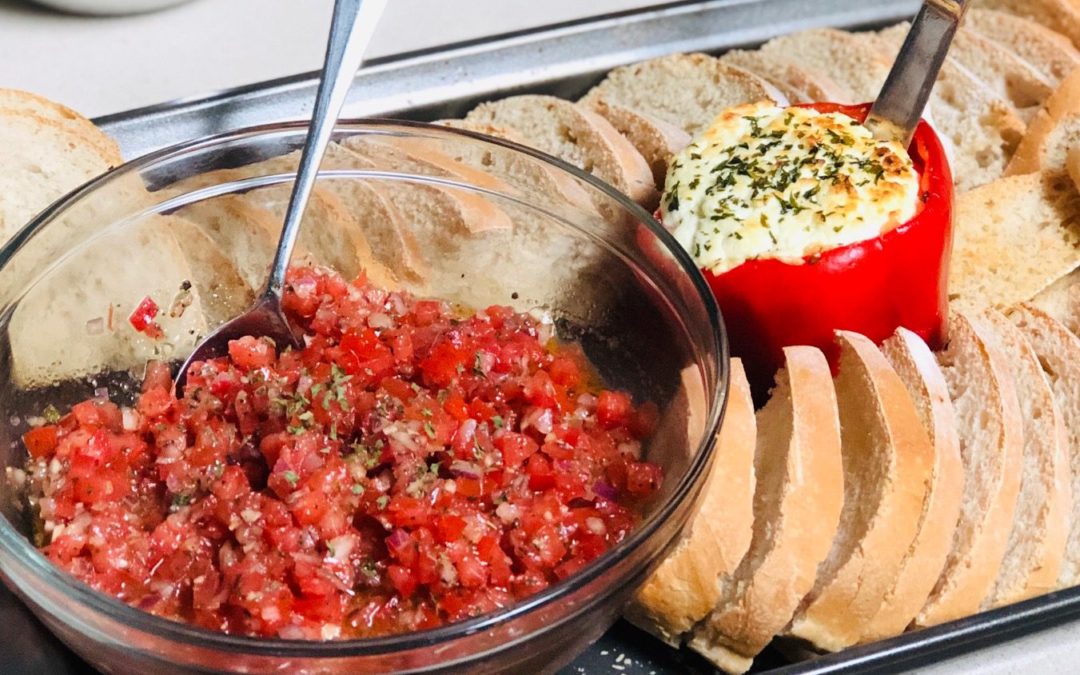 Bruschetta & Goat Cheese Toast