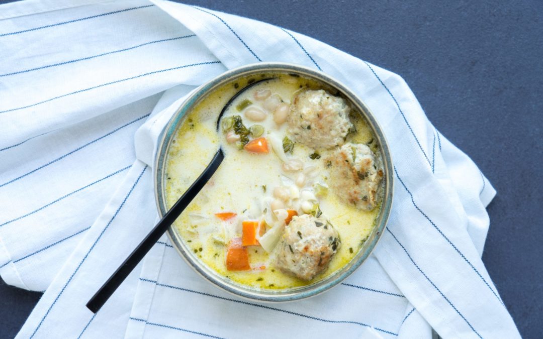 Turkey Meatball and White Bean Soup