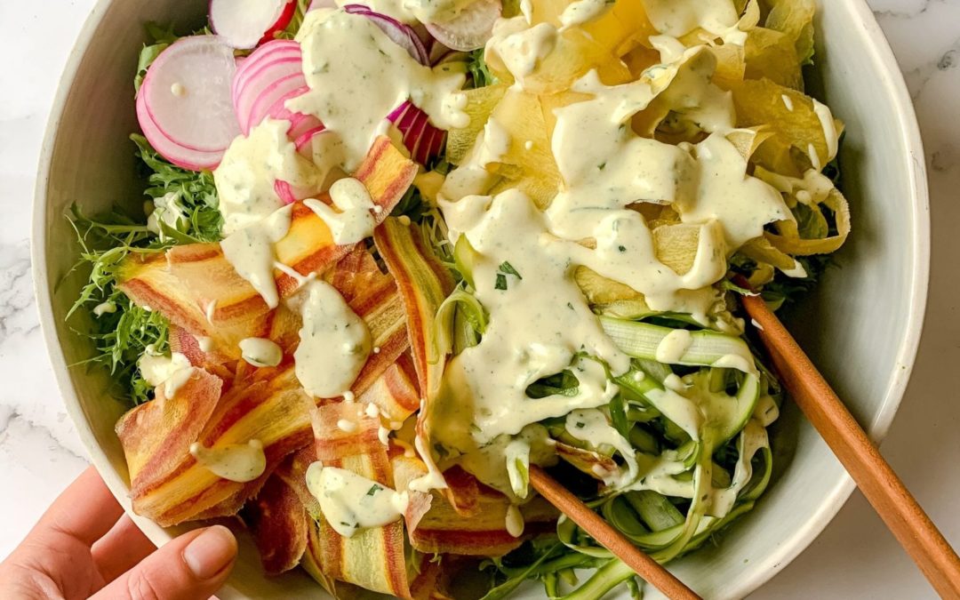 Easy Recipe: Shaved Spring Salad with Creamy Tarragon Vinaigrette!