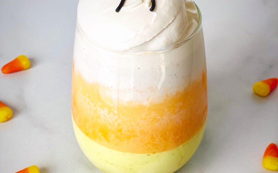 Candy Corn Ice-cream Sundaes