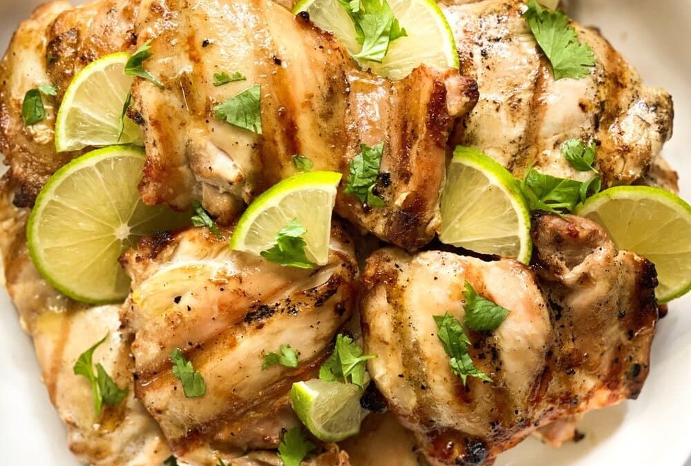 Honey Lime Grilled Chicken Thighs