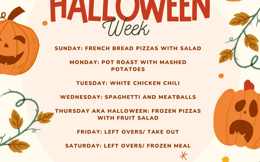 Meal Plan Week 2 { Halloween Week}