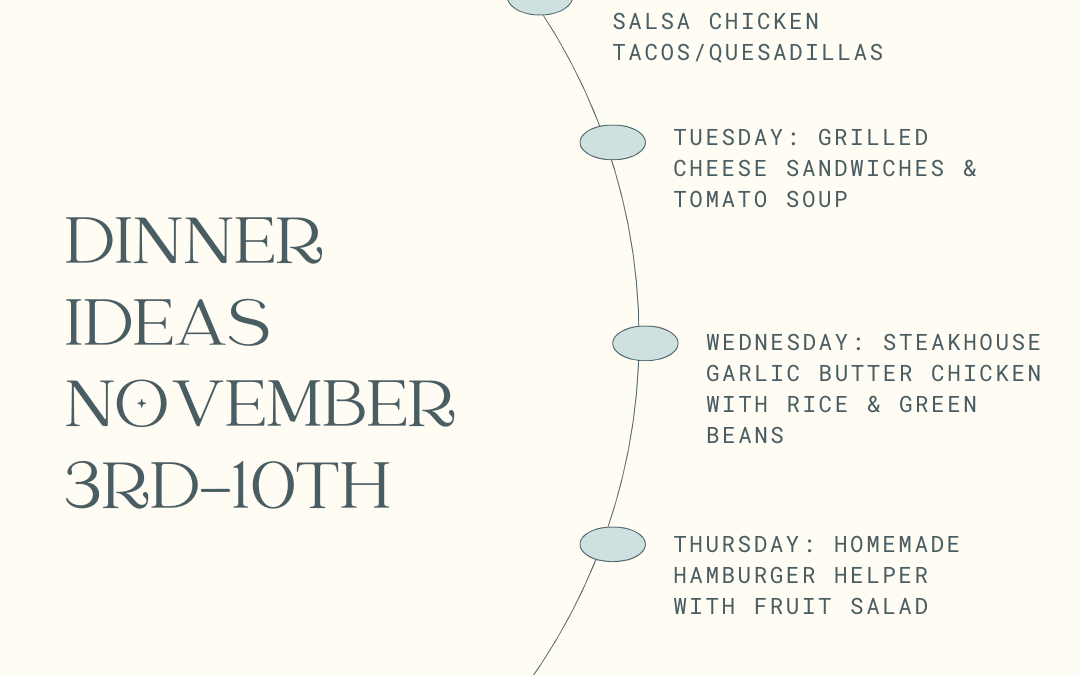 Meal Plan Week 3 {November 3rd-10th}
